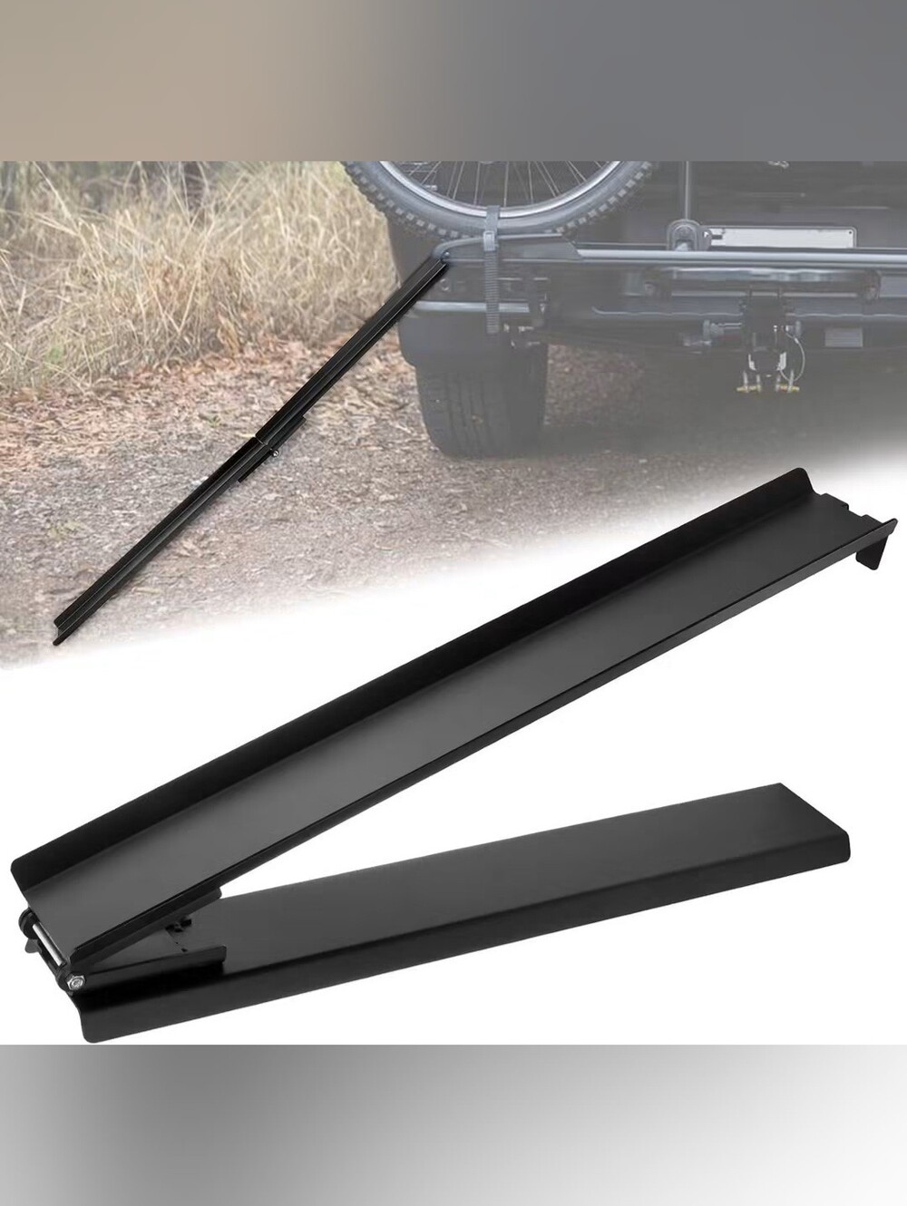 Universal Black Foldable Bike-Rack Loading Ramp,
48 lnch